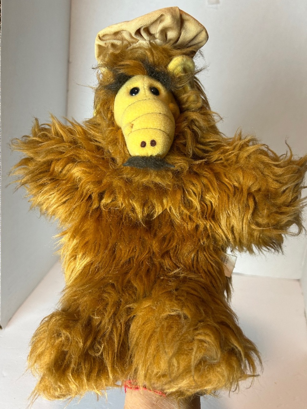 VTG 88'RARE  Coleco Chef Hat ALF Stuff Plush Animal Hand Puppet Toy Alien Doll